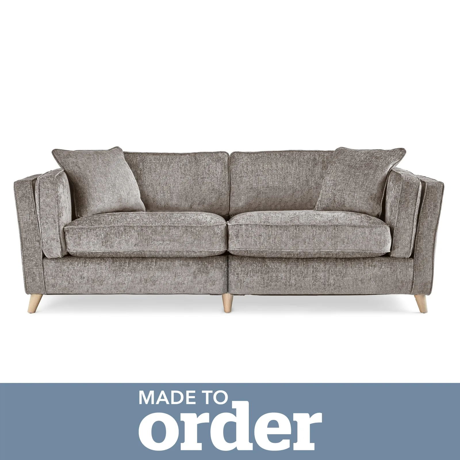 Arabella 4 Seater Sofa Luxury Chenille Grey