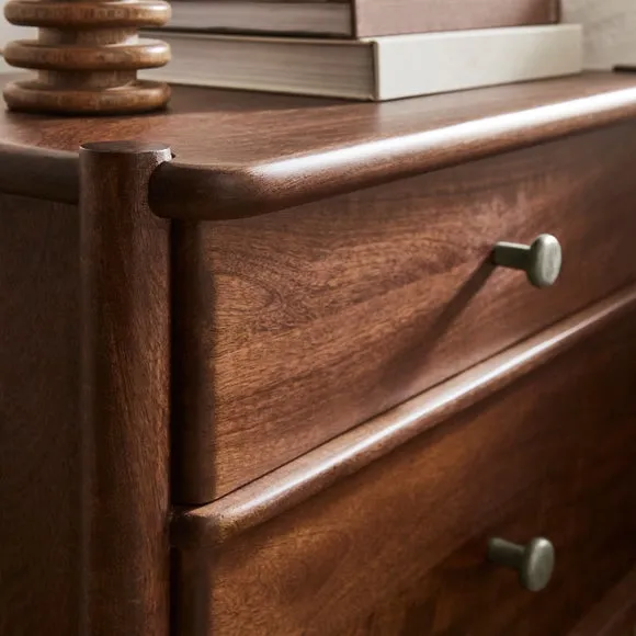 Elma 2 Drawer Bedside Table, Mango Wood 4