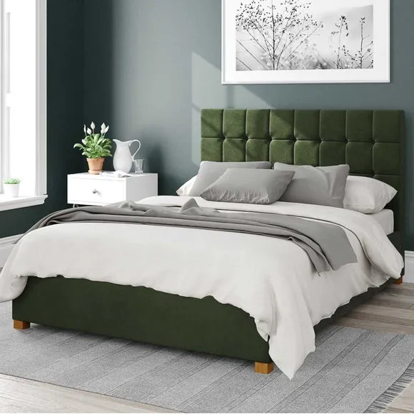 Sinatra Plush Velvet Ottoman Bed Frame 1