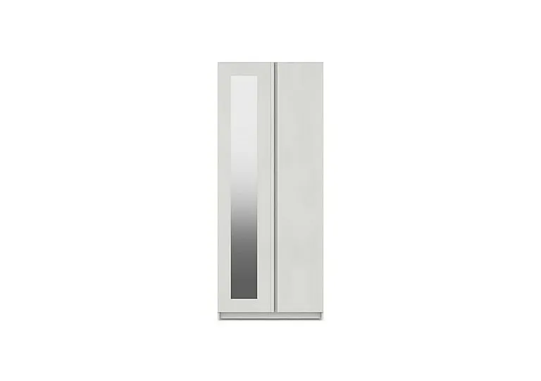 Kings Cross 2 Door Wardrobe with Mirror - White