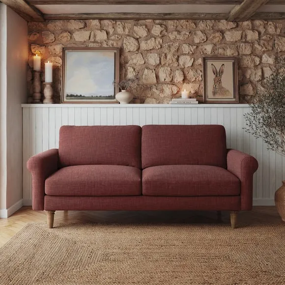 Maeve Faux Linen Compact 3 Seater Sofa