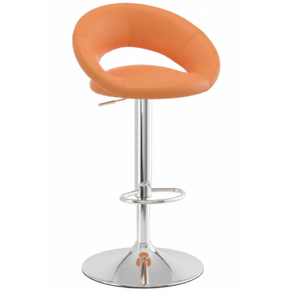 netfurniture Envy Kitchen Breakfast Bar Stool Orange Padded Seat