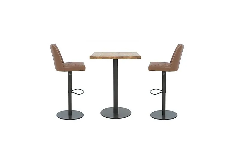 Earth Small Table and 2 Swivel Bar Stools