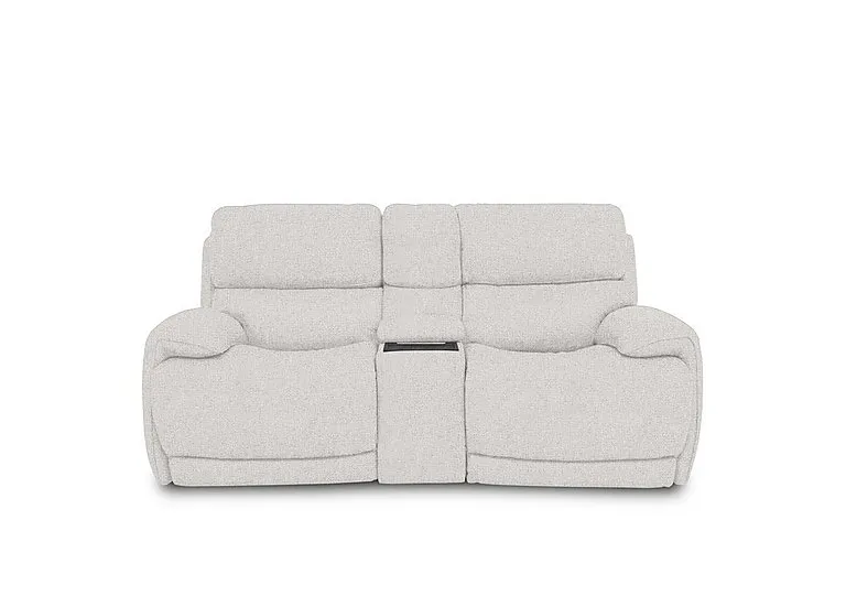 Rocco 2 Seater Fabric Power Rocker Sofa with Cup Holders and Headrests - R110 Sand