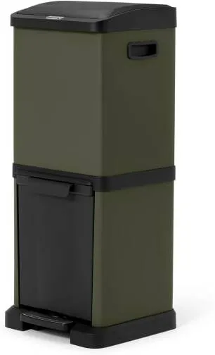 Kaja Double Recycling Bin, 34L, Forest Green