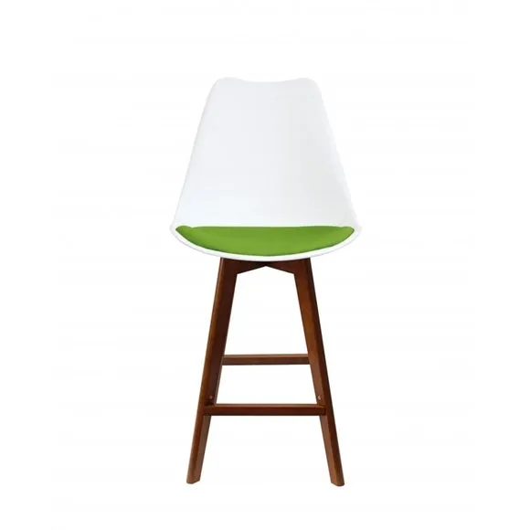 Fusion Living Soho White Plastic Bar Stool 3
