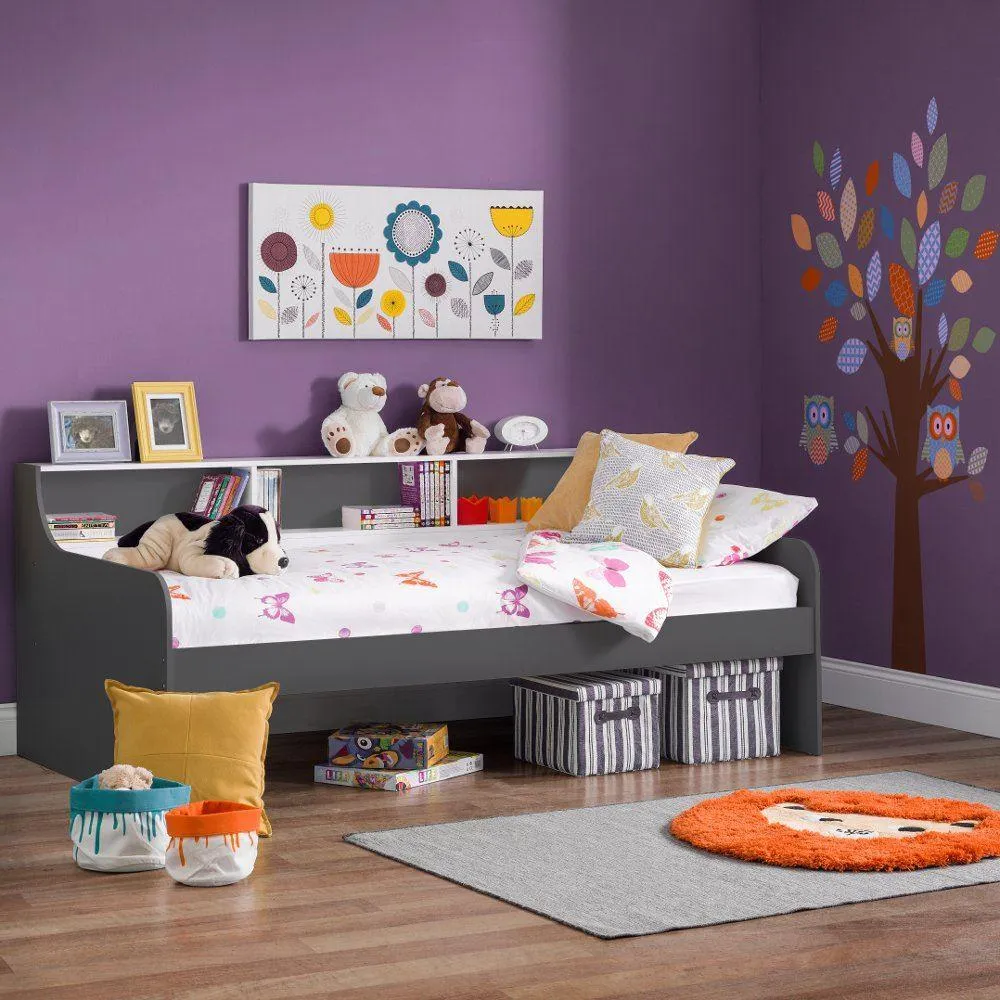 Grace - Single - Day Bed - Grey - Wood - 3ft - Happy Beds 1