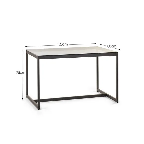 Chicago 4 Seater Dining Table, Smoked Glass 4
