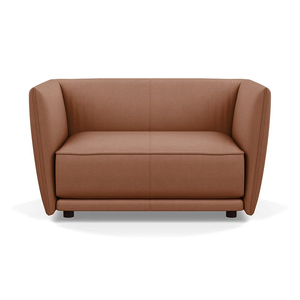 Heal's Valley Loveseat Siena Cotton Clay Walnut Stain Feet 1