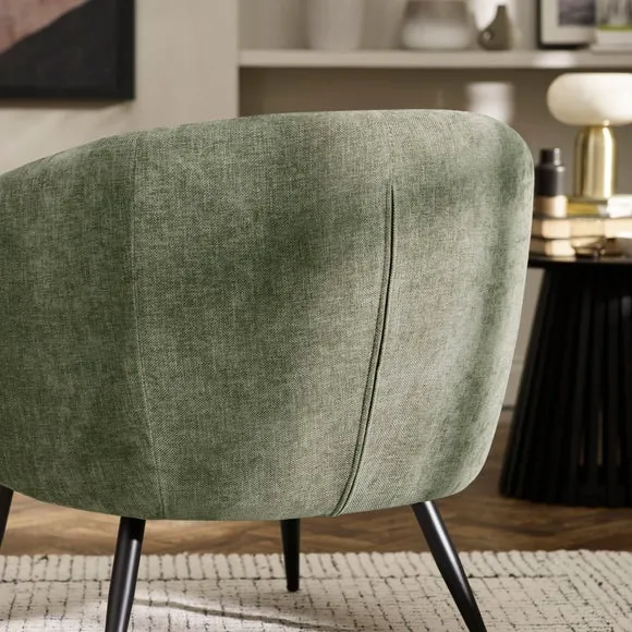 Dahlia Faux Linen Accent Chair 2