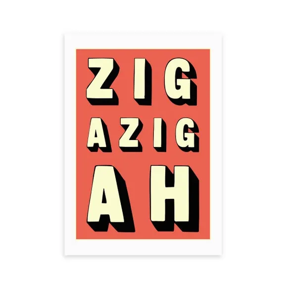 East End Prints Zigazigah Print 2