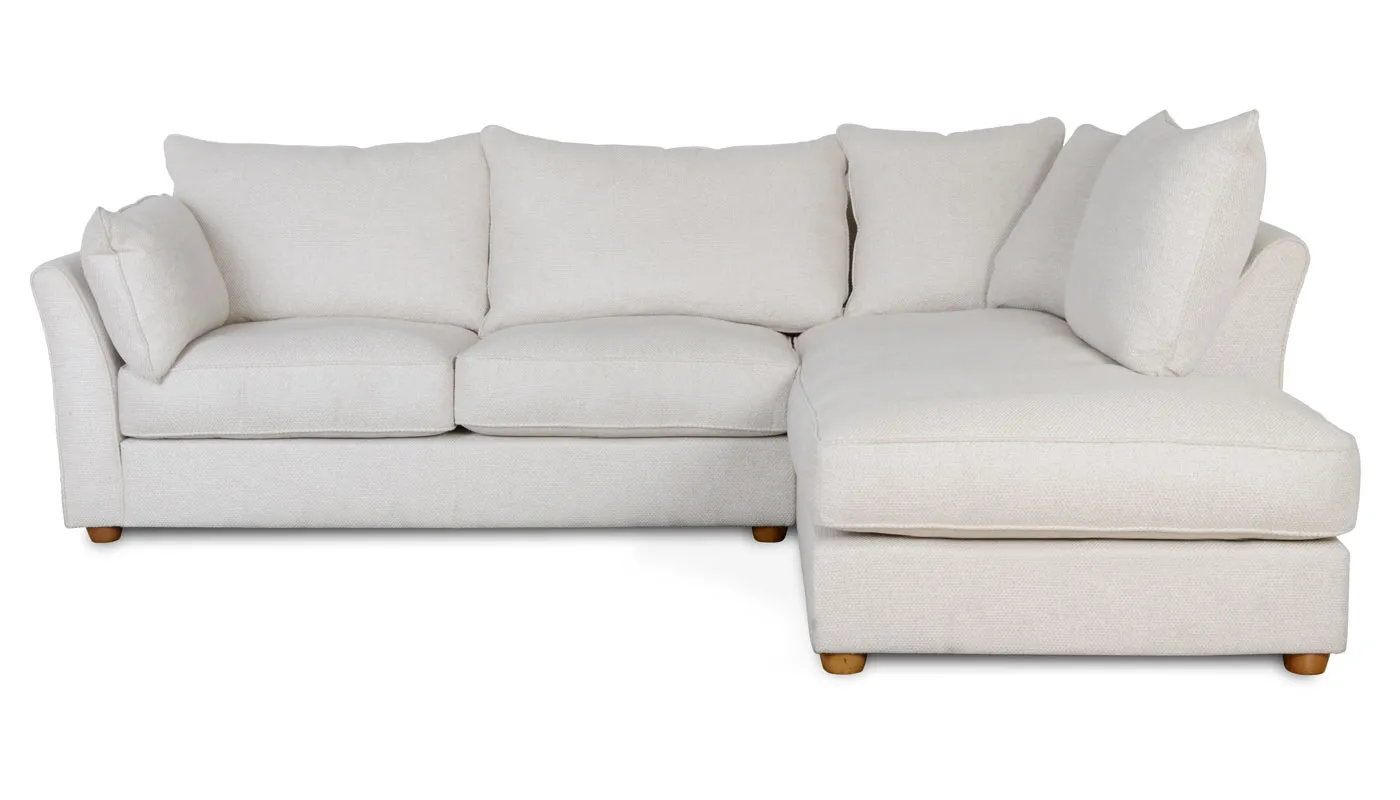 Heal's Tailor Right Hand Facing Corner Sofa Waffle Weave Oatmeal Natural Feet