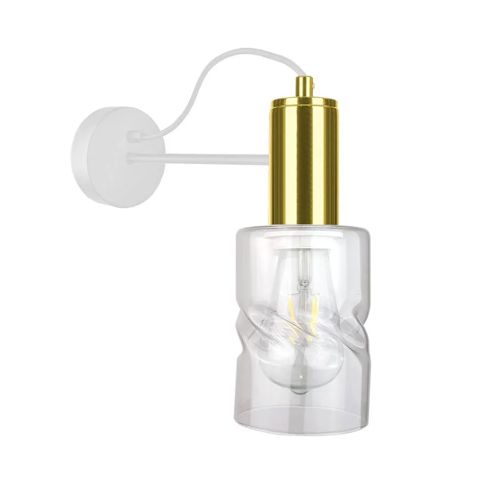 Netlighting Inger Wall Lamp White Gold 25cm 1x E27