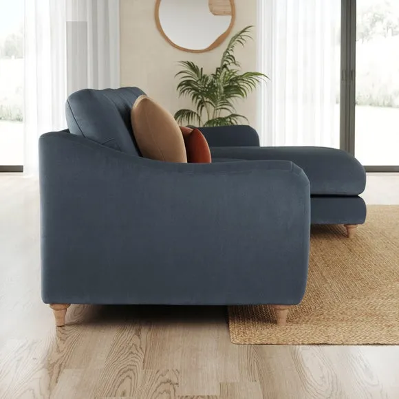 Hattie Matte Plush Velvet Corner Chaise Sofa 2