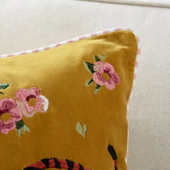 Cotton Velvet Tiger Cushion 2