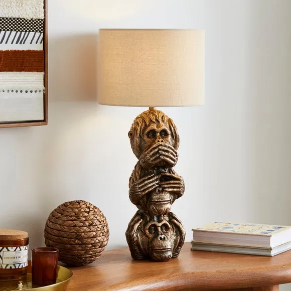Orangutan Resin Table Lamp