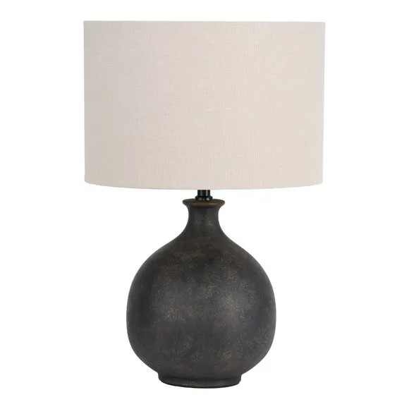 Pacific Lifestyle Kovu Matt Bronzed Round Ceramic Table Lamp 5