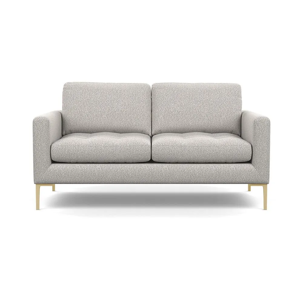 Heal's Eton 2 Seater Sofa Chunky Boucle Ecru Brass Feet 1