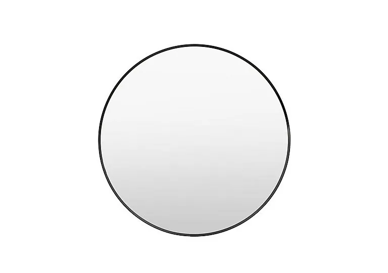 Heston Round Mirror - Black