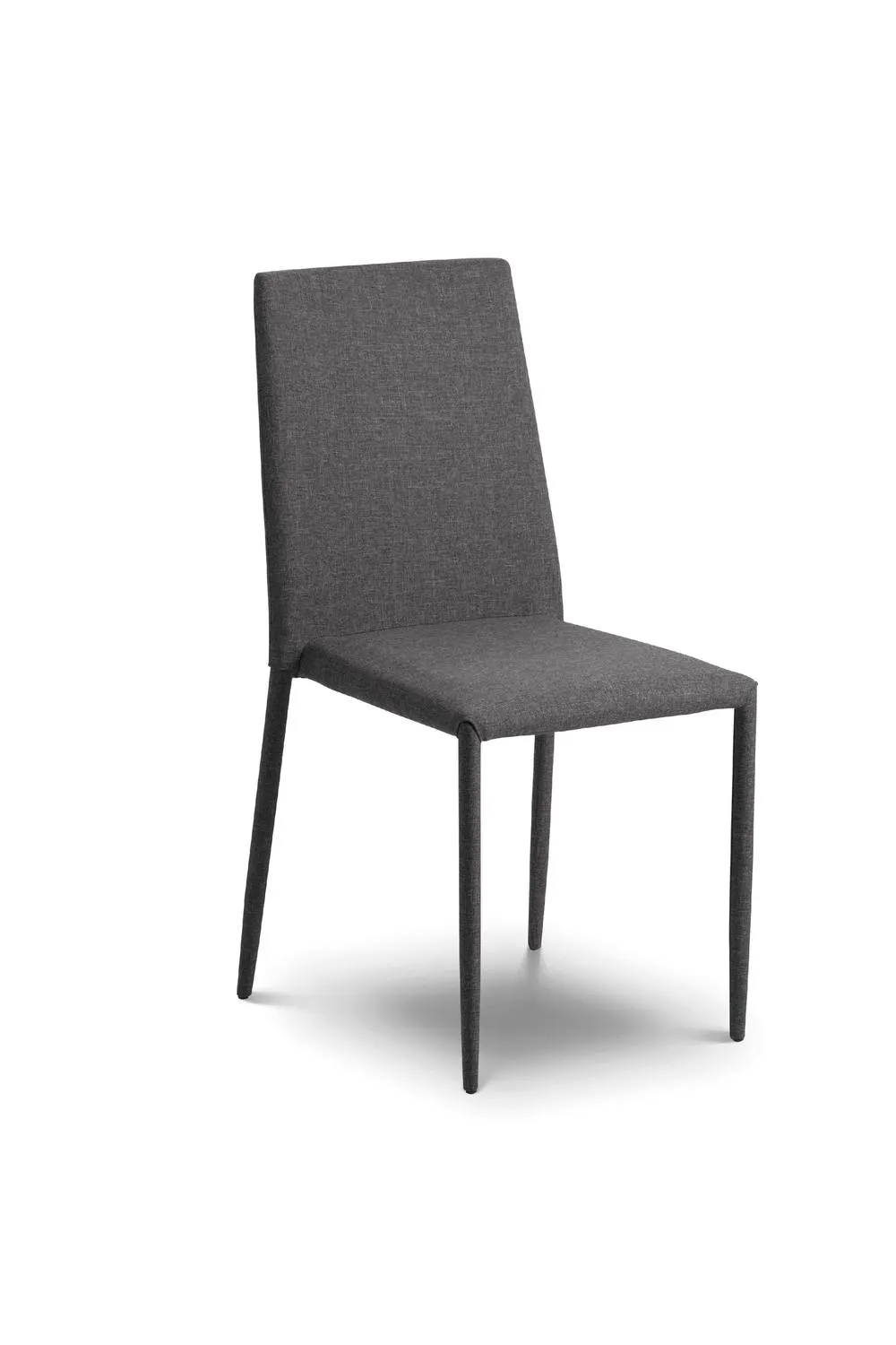 Julian Bowen Jazz Fully Upholstered Stacking Dining Chair (Set of 4) in Grey 4
