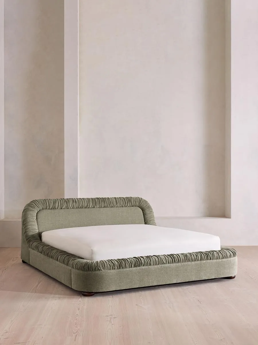 Vara Bed, Super King, Linen Chenille, Sage