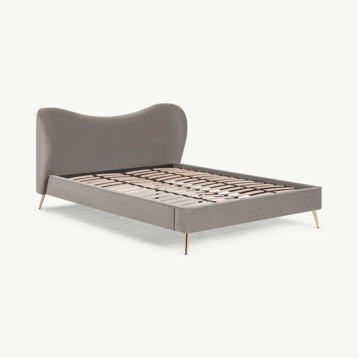 Kooper Double Bed, Alaska Grey Velvet