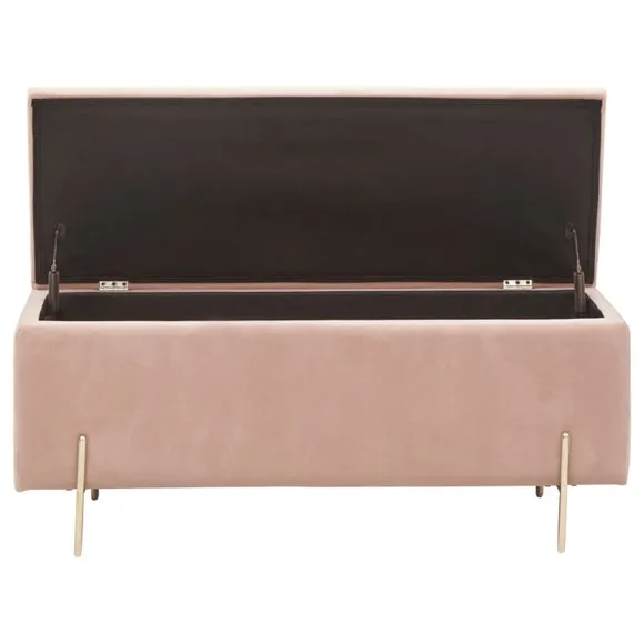Mystica Velour Ottoman Storage Bench 5