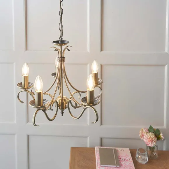 Vogue Bernice Candelabra 5 Light Chandelier 3
