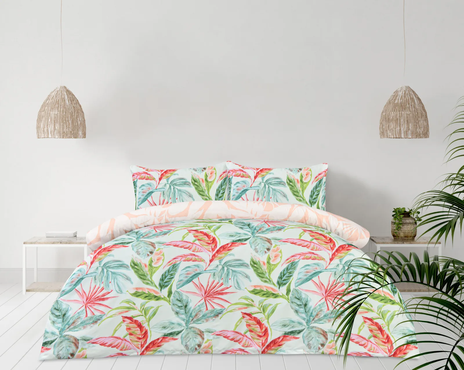 Smart LivingDouble Exotic Palms Duvet Set, Multi