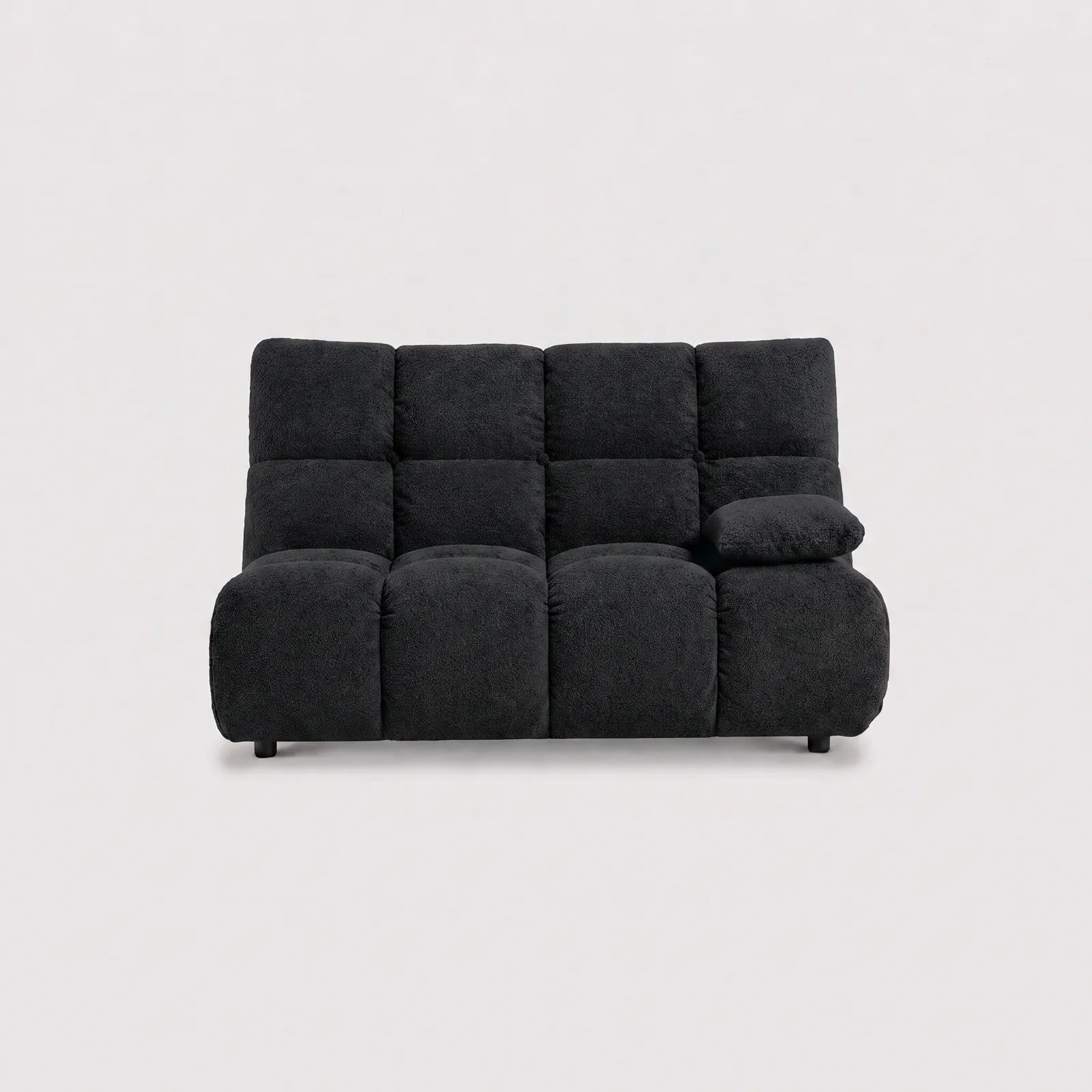 Bryce 2 Seater With Armrest Right Modular Sofa, Black Fabric | Barker & Stonehouse 1