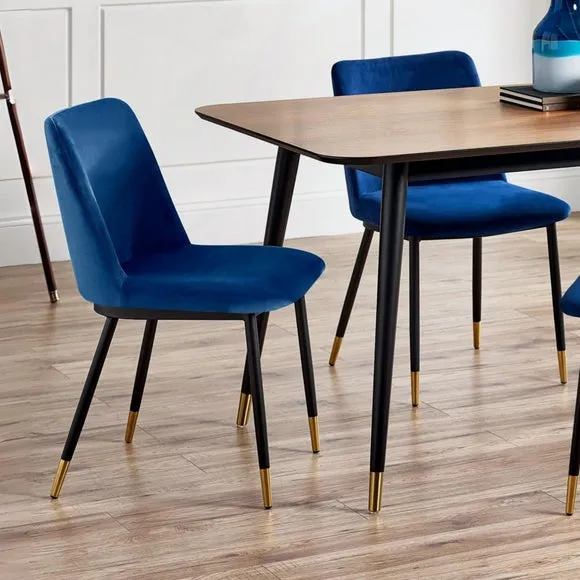 Delaunay Set of 2 Dining Chairs, Velvet 2