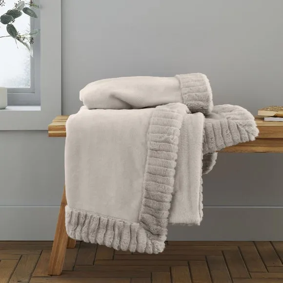 Catherine Lansfield Faux Velvet 150cm x 200cm Throw Blanket 1