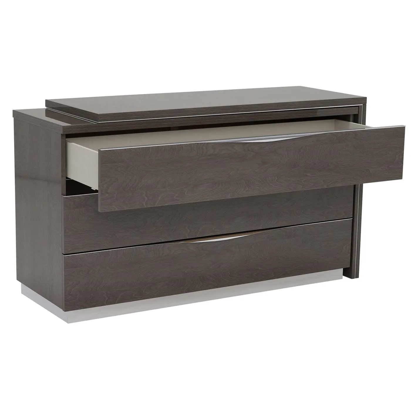 Lutyen Dresser Toilette With 3 Drawers Large, Brown Gloss | Barker & Stonehouse 5
