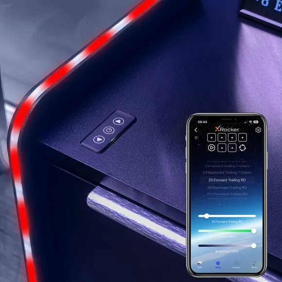 X Rocker Electra Bedside Table with Wireless Charging and LED Lights 4