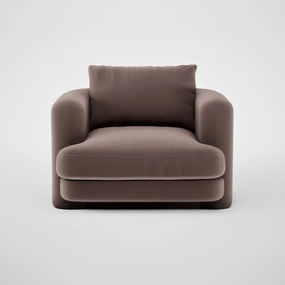 Heal's Rafi Swivel Armchair Smart Velvet Mouse