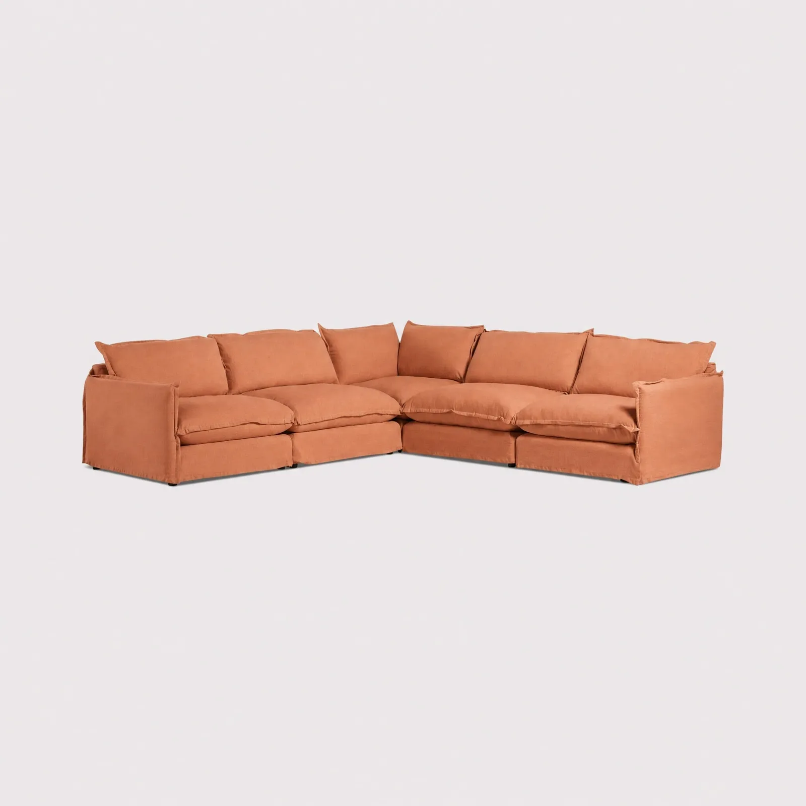 Apperley Corner Sofa, Orange Fabric | Barker & Stonehouse 1