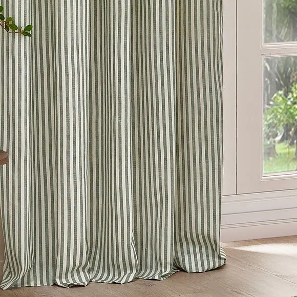 Yard Hebden Striped Eyelet Curtains (Blackout Available) 4
