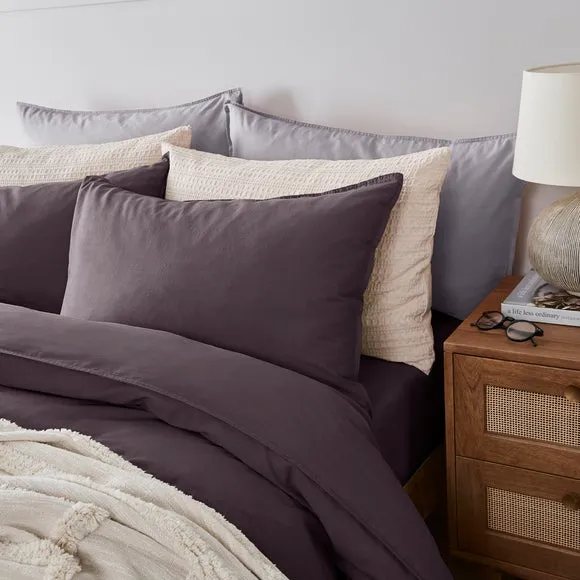 Soft Washed Recycled Cotton Standard Pillowcase Pair 1