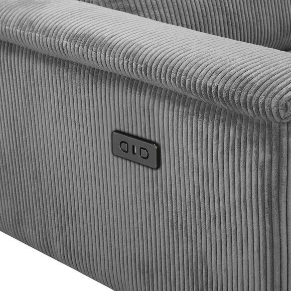 Lund Corduroy Power Recliner 2 Seater Sofa 5