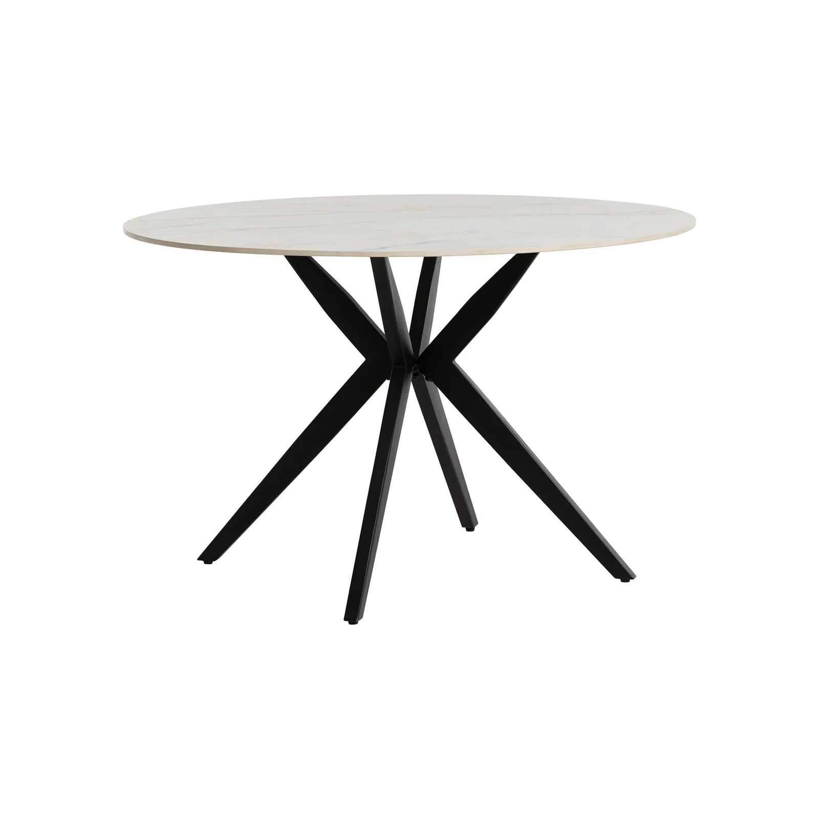 Morro Dining Table + 4 X Torrance Chair, Round, White Ceramic | Barker & Stonehouse 4