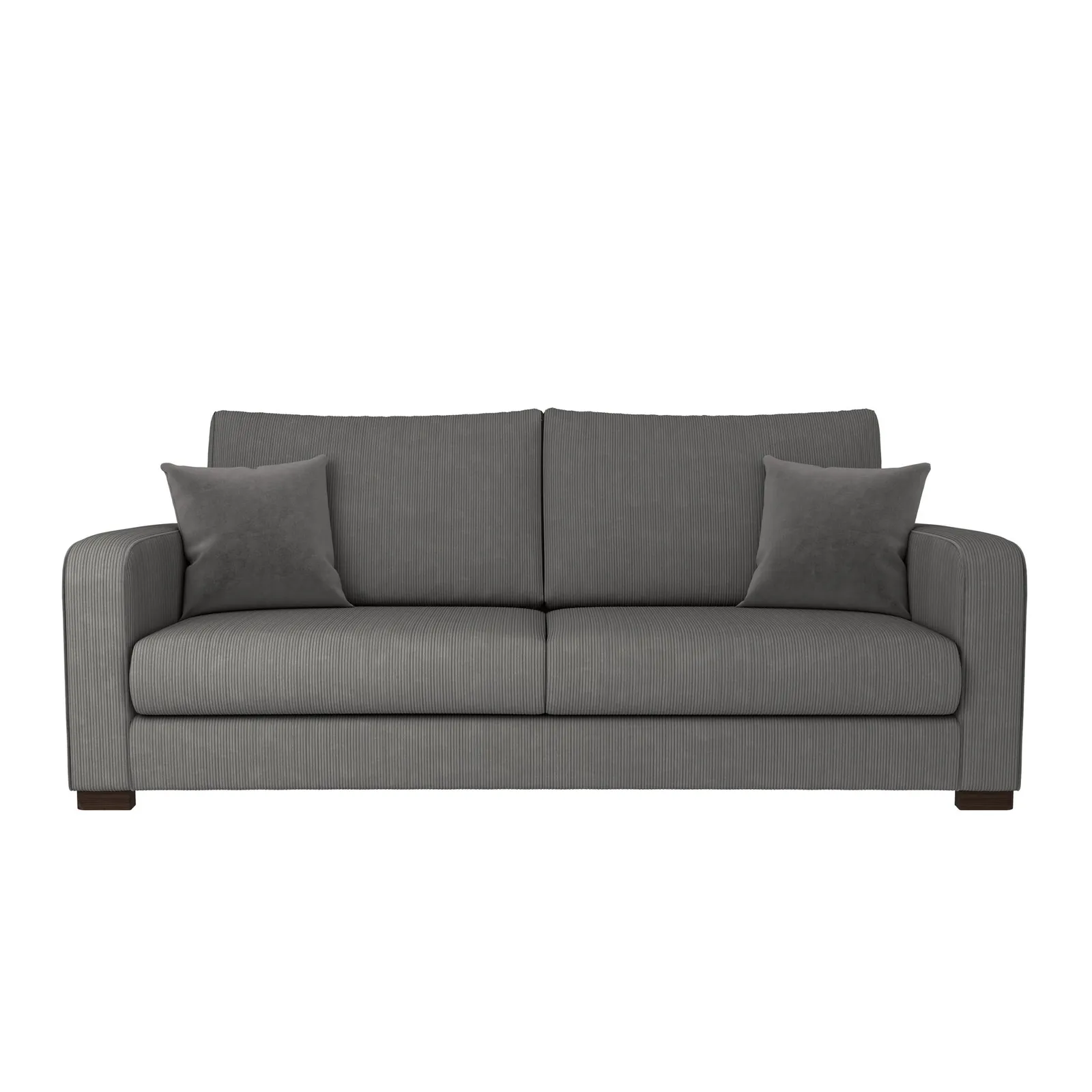 Carson Corduroy 4 Seater Sofa Grey