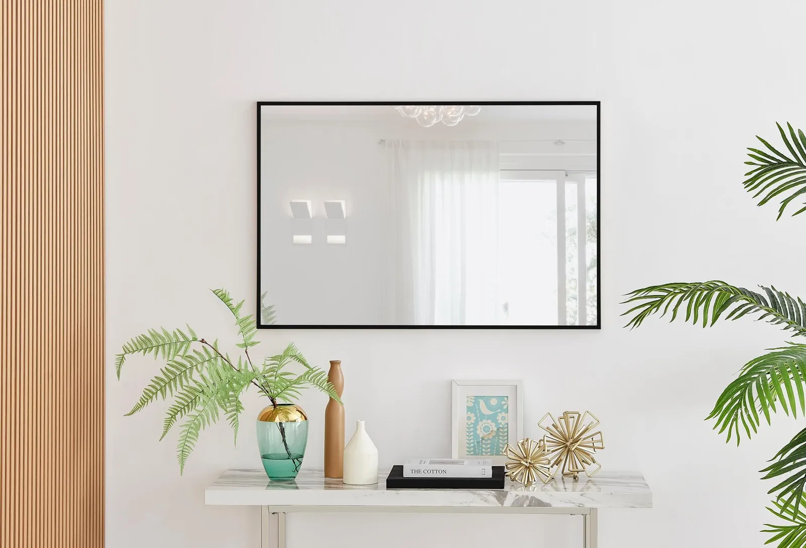 FurnitureboxUK Emma Small 100x66cm Framed Rectangular Vertical Living Room Hallway Wall Mirror in Black 4