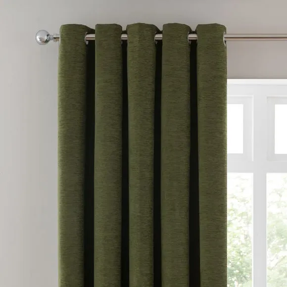 Genoa Chenille Blackout Eyelet Curtains 1