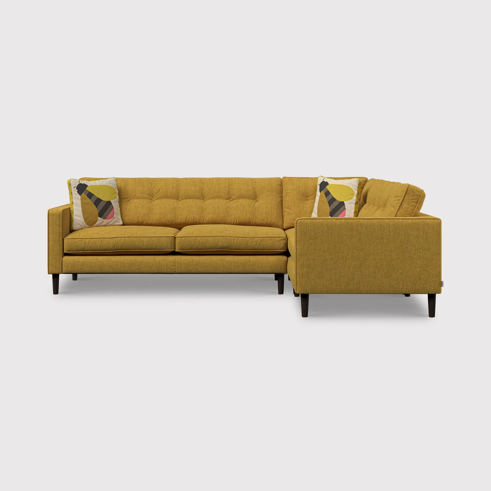 Orla Kiely Ebben Lhf Corner Sofa, Yellow Fabric | Barker & Stonehouse 1