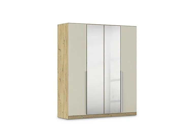 Freja 181cm 4 Door Hinged Decor Wardrobe With Mirror Doors