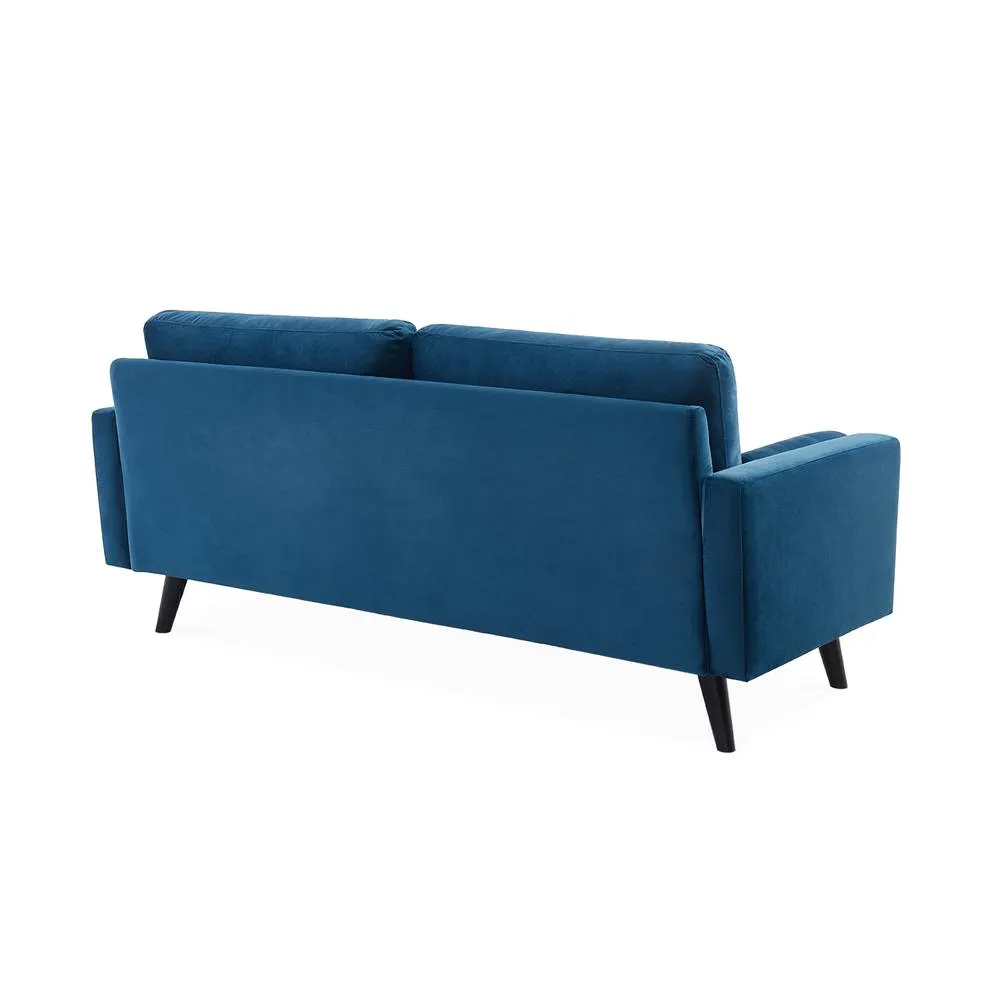 sweeek 3-seater Fabric Sofa With Vintage Style in Blue 3