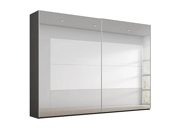 Rio 271cm 2 Door Sliding Wardrobe - Graphite - Bedroom Furniture - In Time for Christmas