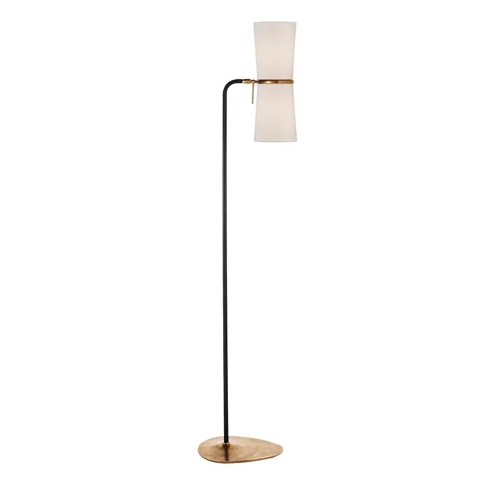 Visual Comfort Clarkson Floor Lamp Black/Brass 2