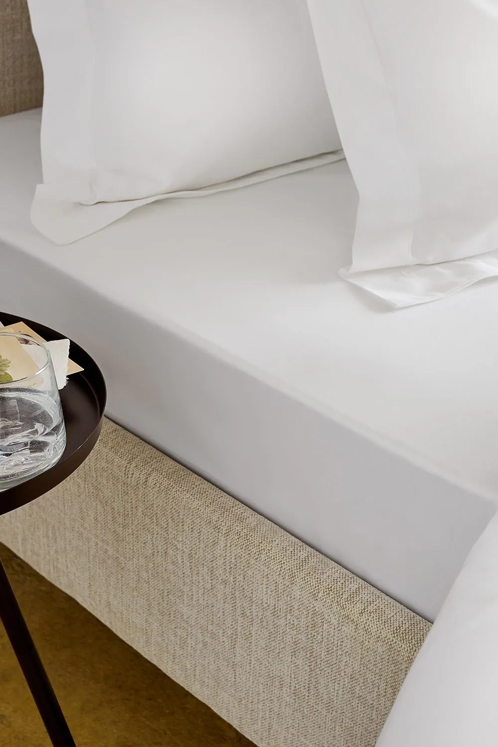 CHRISTY 500TC Premium Sateen Luxury Fitted Sheets in White 2