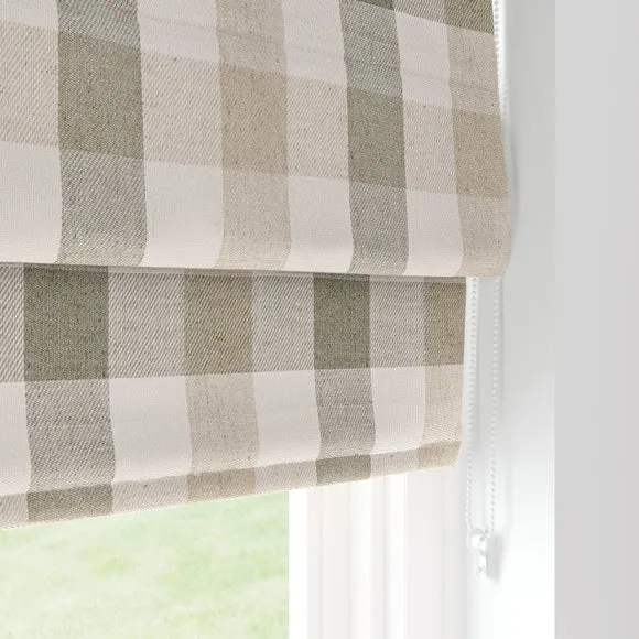 Large Check Easy Chain Roman Blind 4